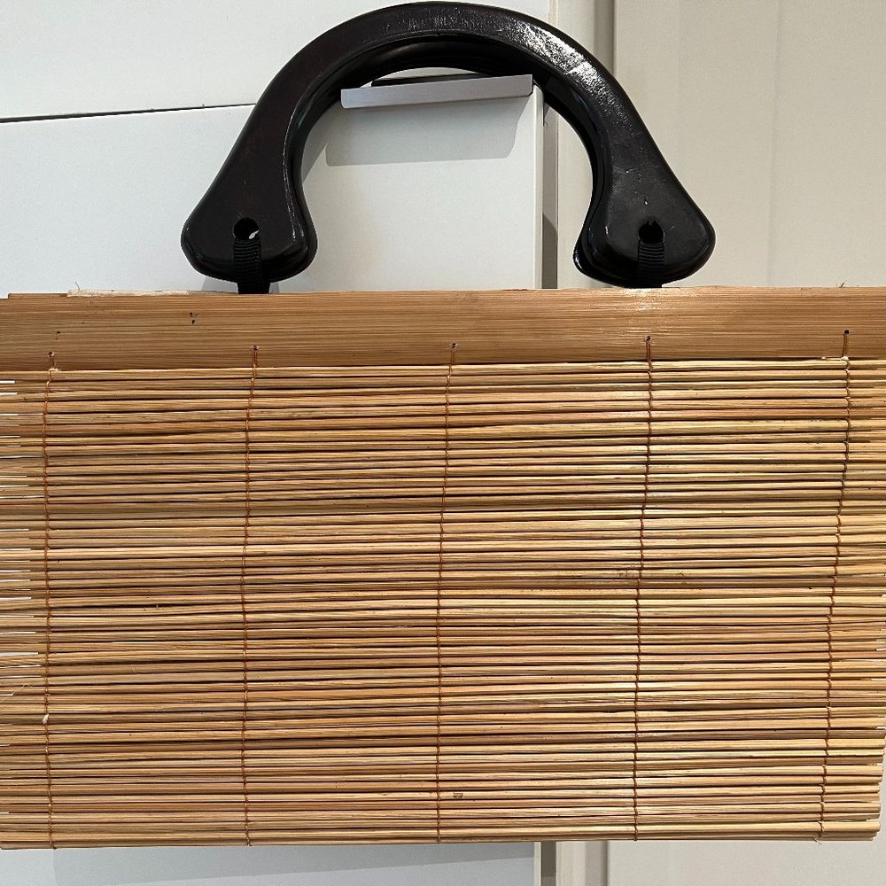 Unbranded Womens Wooden Satchel Handbag Tote Beach Summer Spring Bag